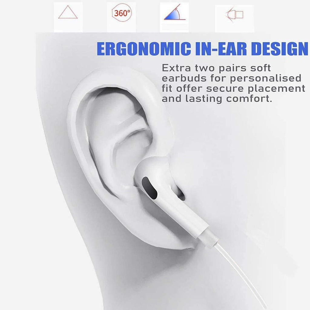 2 Pack-Apple Earbuds with Lightning Connector(Built-In Microphone & Volume Control) In-Ear Stereo Headphones Headset Compatible with Iphone 12/SE/11/XR/XS/X/7/7 Plus/8/8Plus - Support All Ios System