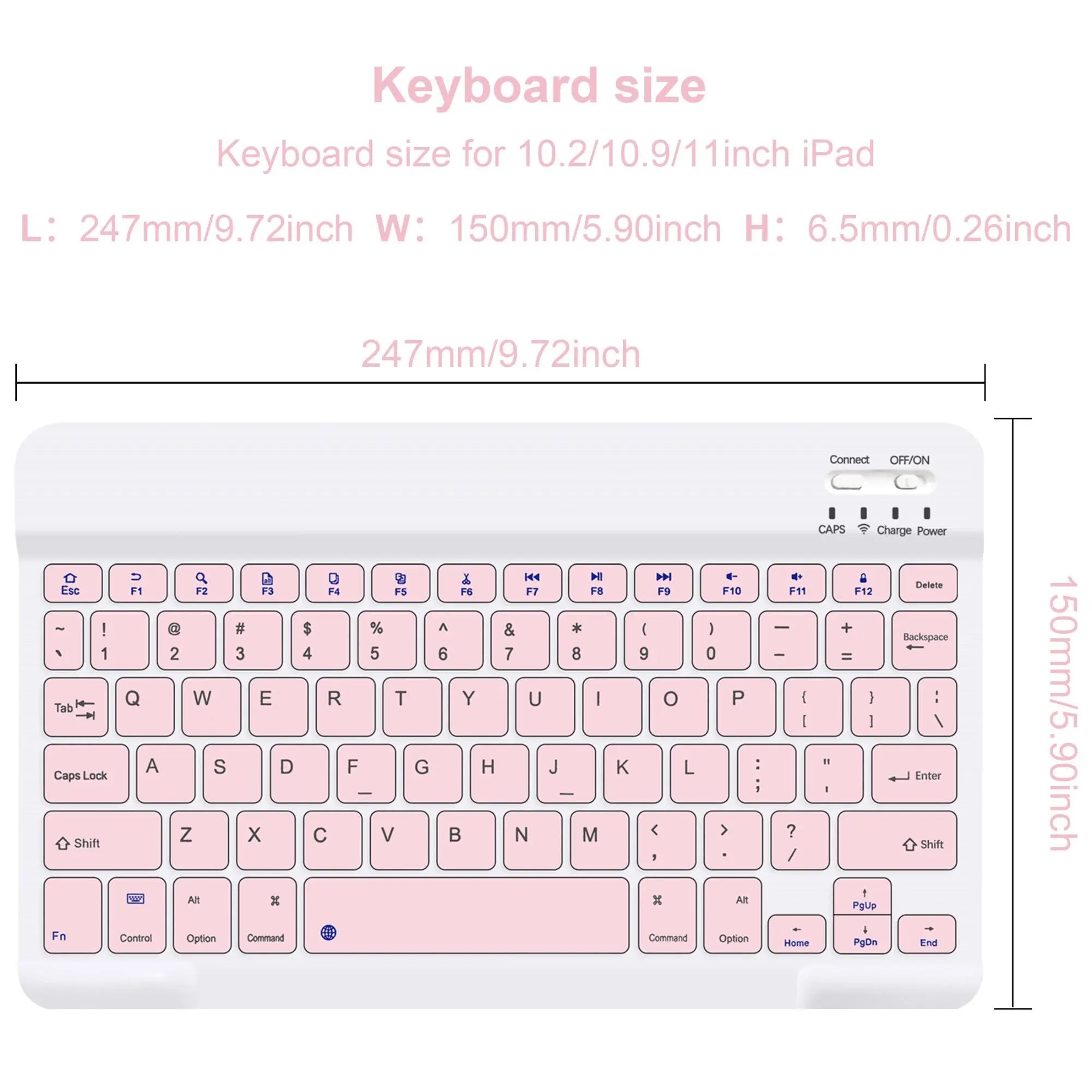 Premium STWMOOCE Tablet Case with Wireless Keyboard for iPad 10.2", 10.9", & 11" - Stylish Protective Cover with Stand & Pencil Holder - Must-Have Tablet Accessory!