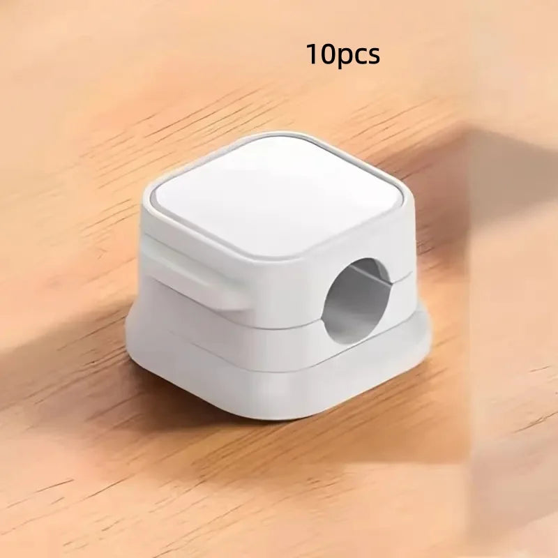 10Pcs Strong Magnetic Cord Holders - Universal Cable Management Clips for Desk, Car, Home, Secure Wires for Chargers, Earphones