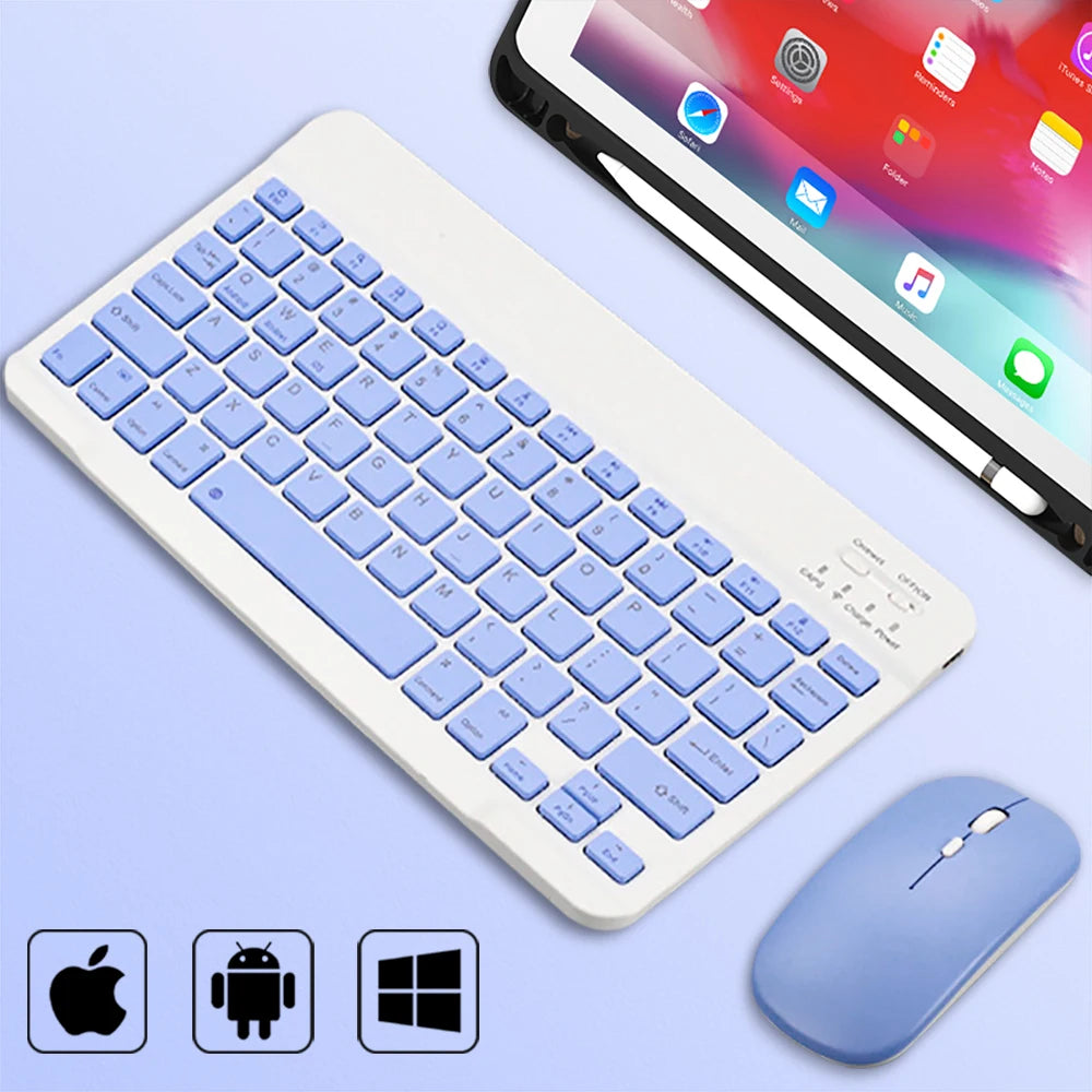 Bluetooth Wireless Keyboard Universal Mobile Phone Tablet Keyboard and Mouse Mini Bluetooth Keyboard Ipad Keyboard Accessories