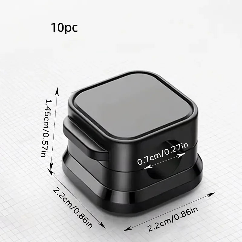 10Pcs Strong Magnetic Cord Holders - Universal Cable Management Clips for Desk, Car, Home, Secure Wires for Chargers, Earphones