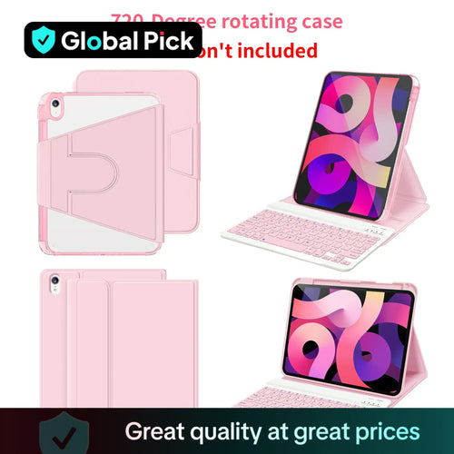 Premium STWMOOCE Tablet Case with Wireless Keyboard for iPad 10.2", 10.9", & 11" - Stylish Protective Cover with Stand & Pencil Holder - Must-Have Tablet Accessory!